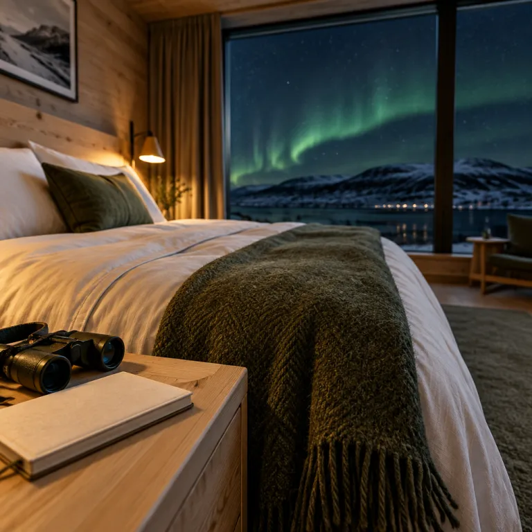 Nordlys fra hotellsengen: opphold der himmelen setter showet
